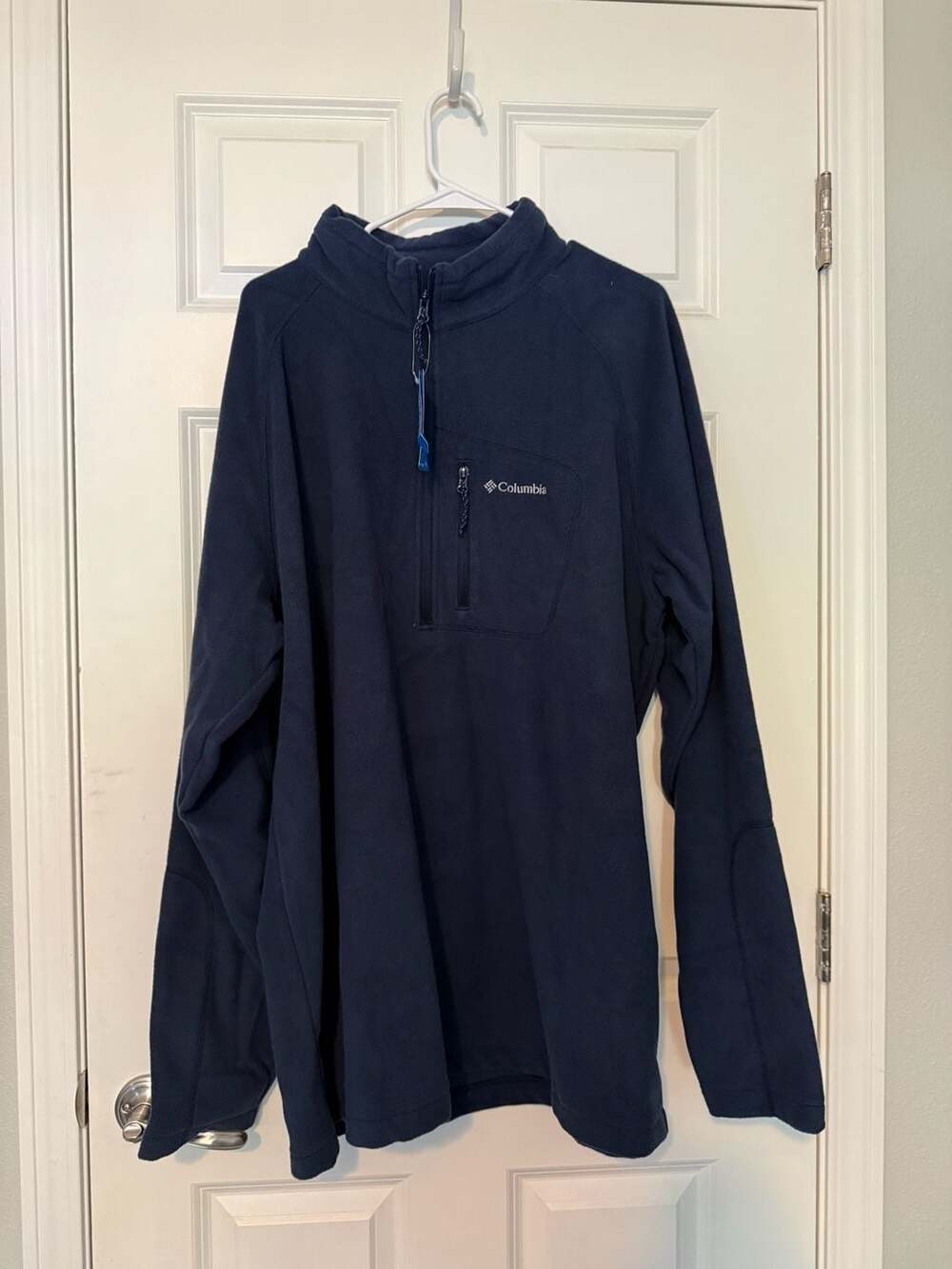 NWT Columbia Fast Trek III Half Zip Fleece Navy Blue Mens Size 2XT Tall